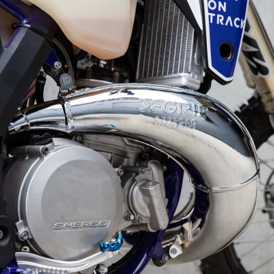 X-GRIP Exhaust Pipe Factory Shiny silver Couleur:silver