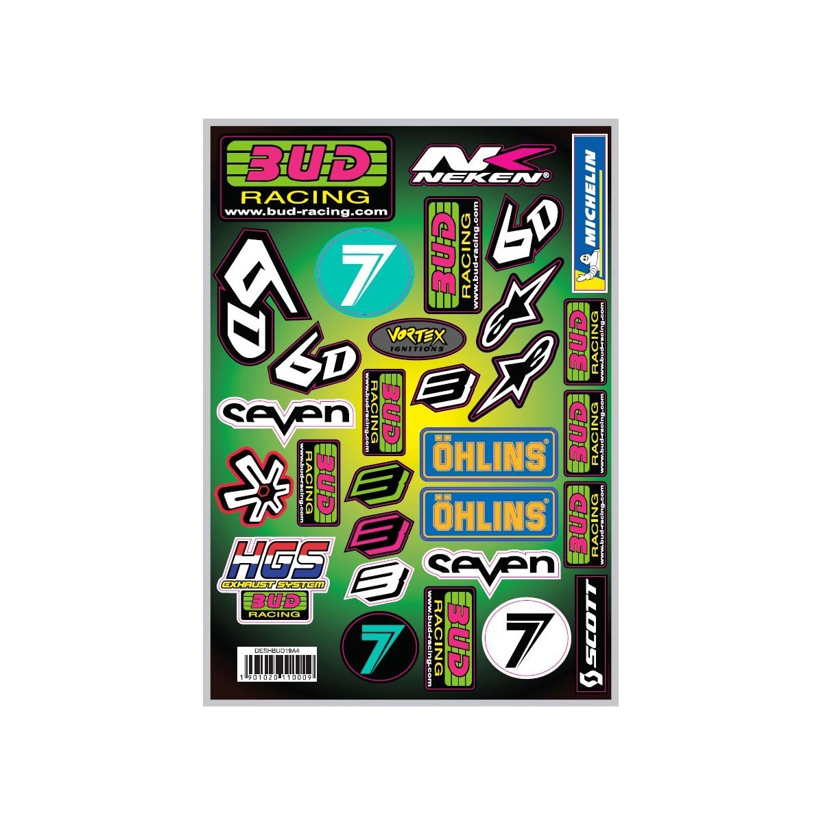 Plaquette stickers Bud & Partners logos A4 21x30cm 