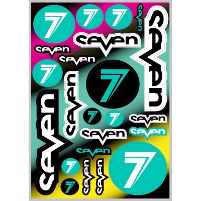 Planche de stickers SEVEN MX logo 