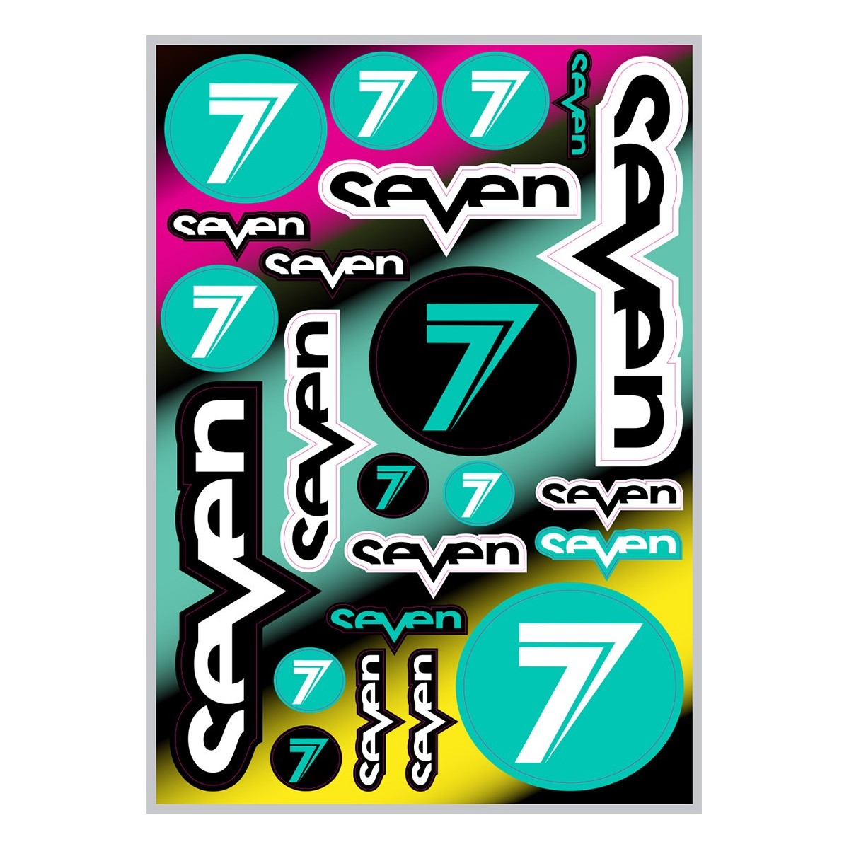 Planche de stickers SEVEN MX logo 