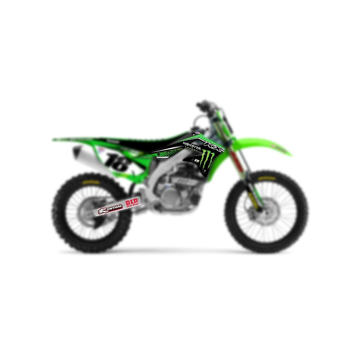 Kit déco seul D'Cor 15 Team Monster Kawasaki  