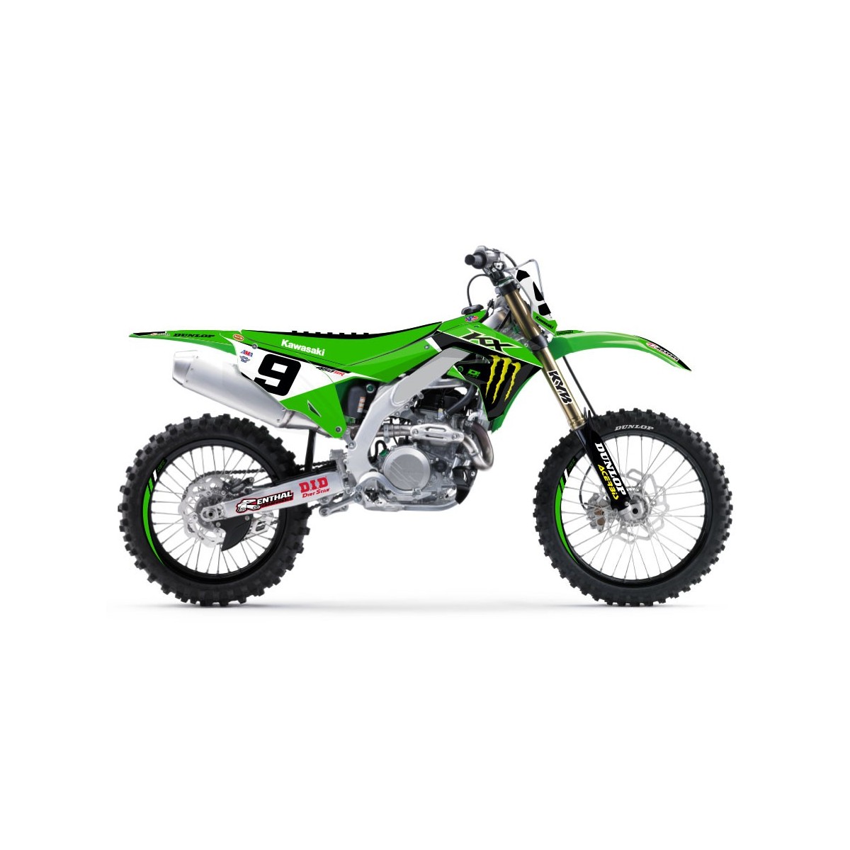 Kit déco complet D'Cor Team Monster Kawasaki 