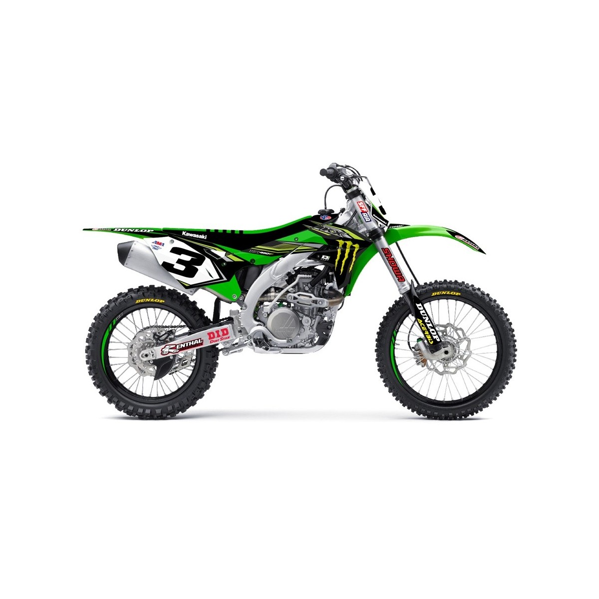 Kit déco complet D'Cor Team Monster Kawasaki 