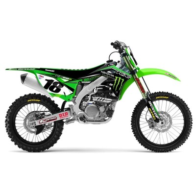 Kit déco complet D'Cor 15 Team Monster Kawasaki 