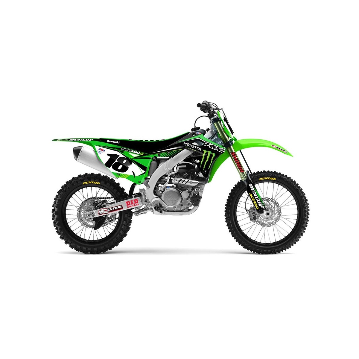 Kit déco complet D'Cor 15 Team Monster Kawasaki 