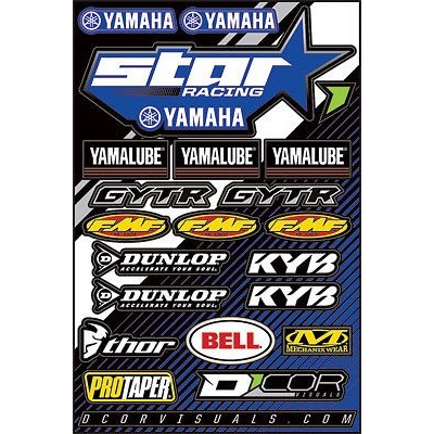 Planche de stickers D'cor Team Star Racing Yamaha 