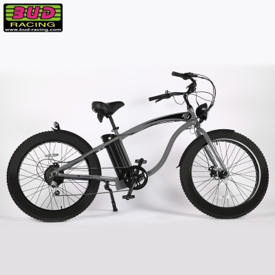 Vélo Electrique Beach cruiser Bud racing Old School Gris/Noir 