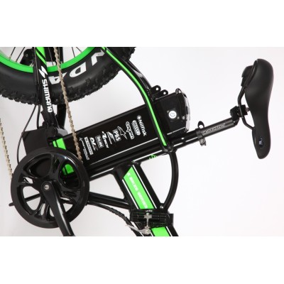 Vélo électrique pliable Bud Noir/Vert 