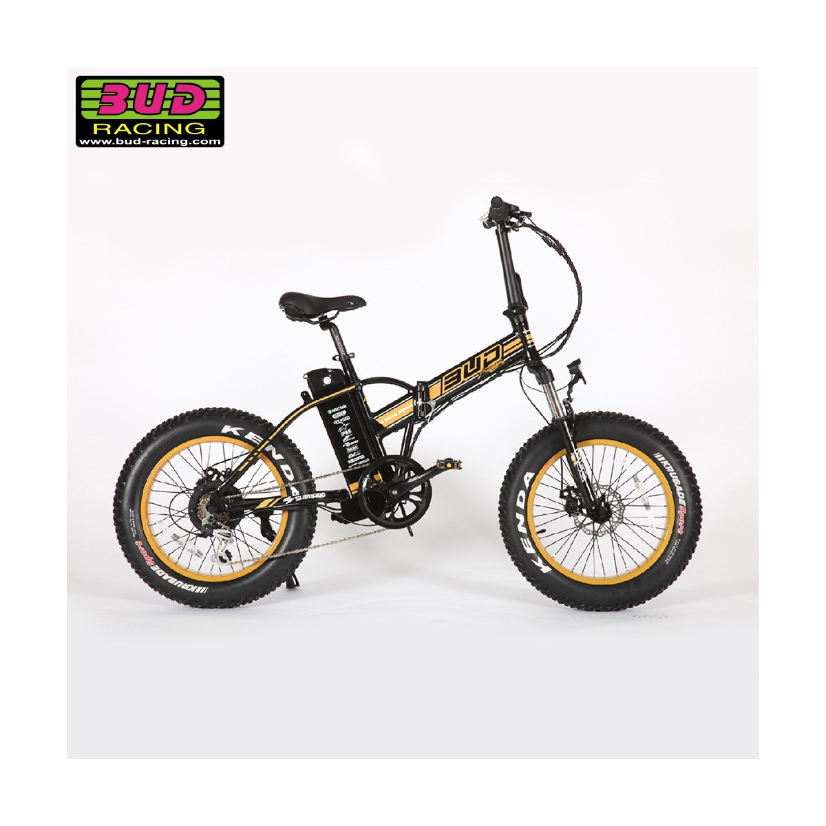 Vélo électrique pliable Bud Noir/Moutarde 