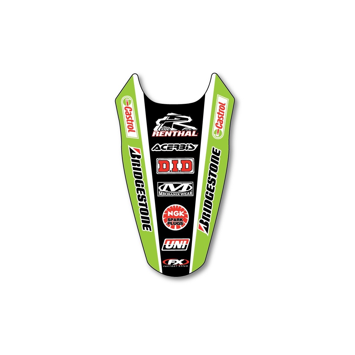 Déco de garde boue arrière FX KAWASAKI 