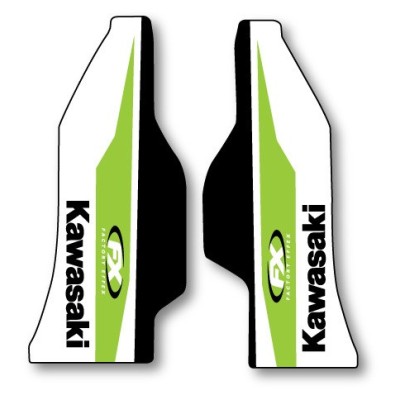 Déco de protections de fourches FX KAWASAKI white 