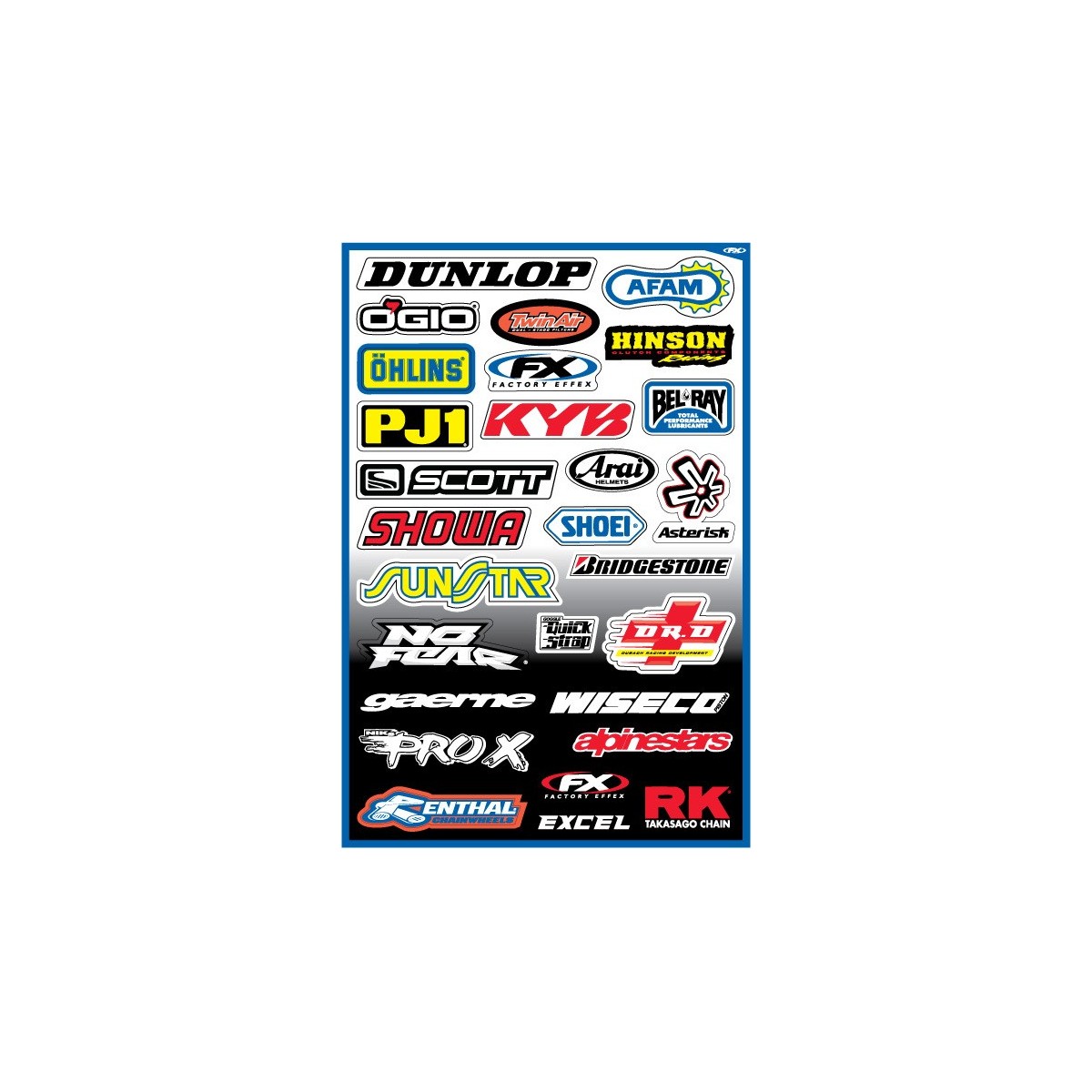 Planche de stickers FX Sponsors kit A 
