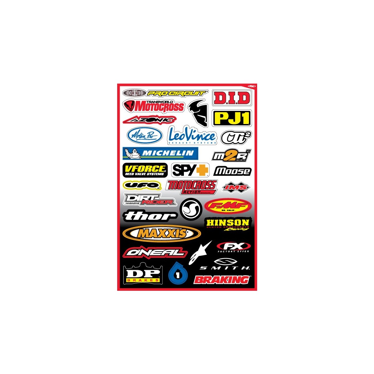 Planche de stickers FX Sponsor kit B 