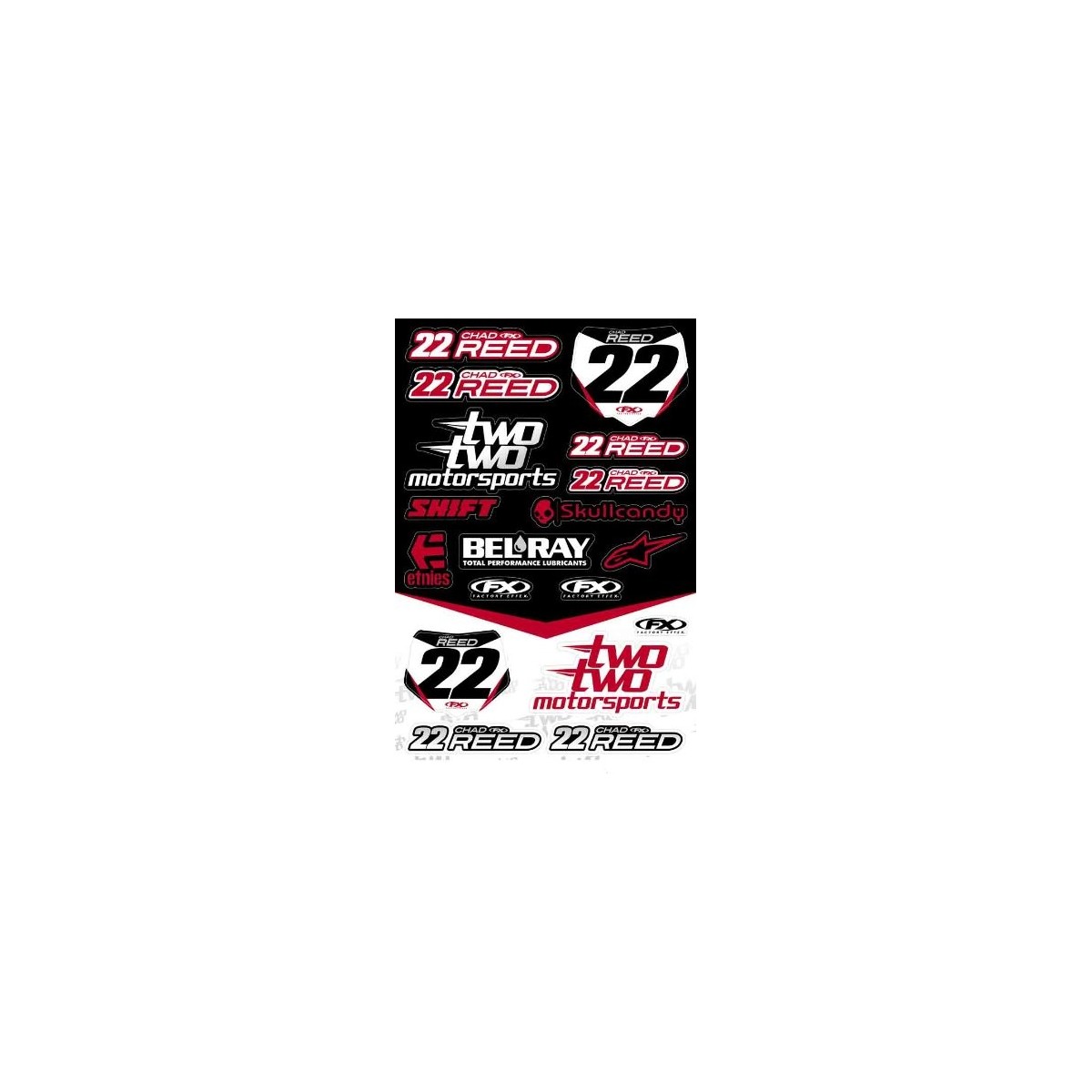 Planche stickers FX Chad REED TwoTwo motorsports 33x50 