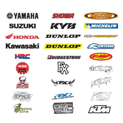 Pack de 5 stickers FX KTM 