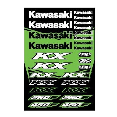 Planche de stickers Kawasaki KX Factory Effex 