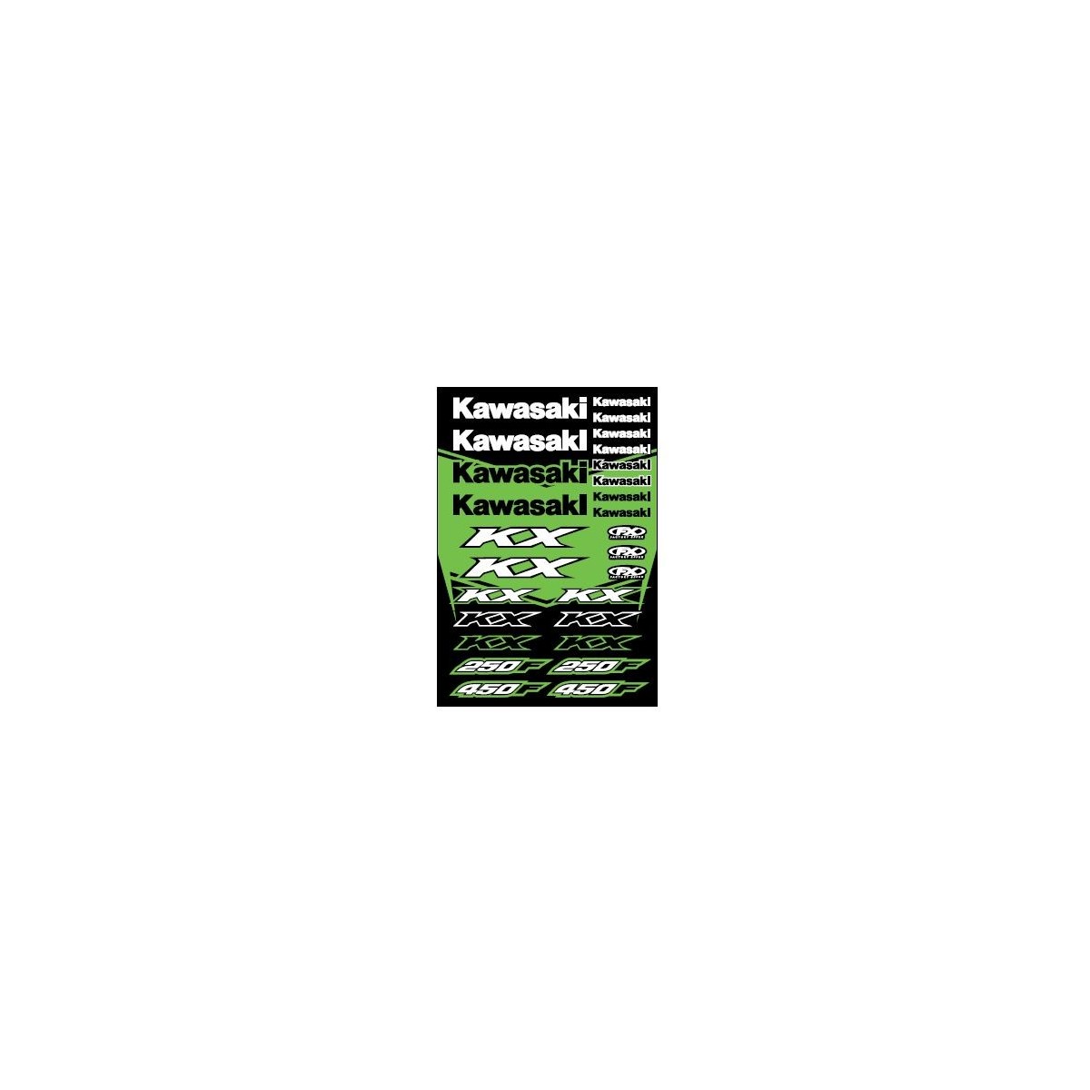 Planche de stickers Kawasaki KX Factory Effex 