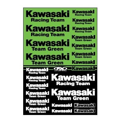 Planche de stickers Kawasaki Racing Factory Effex 