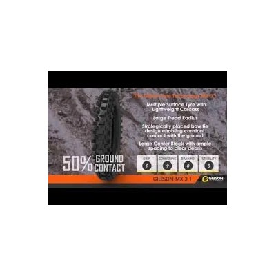 Pneu arrière mixte GIBSON tyre technology MX3.1 