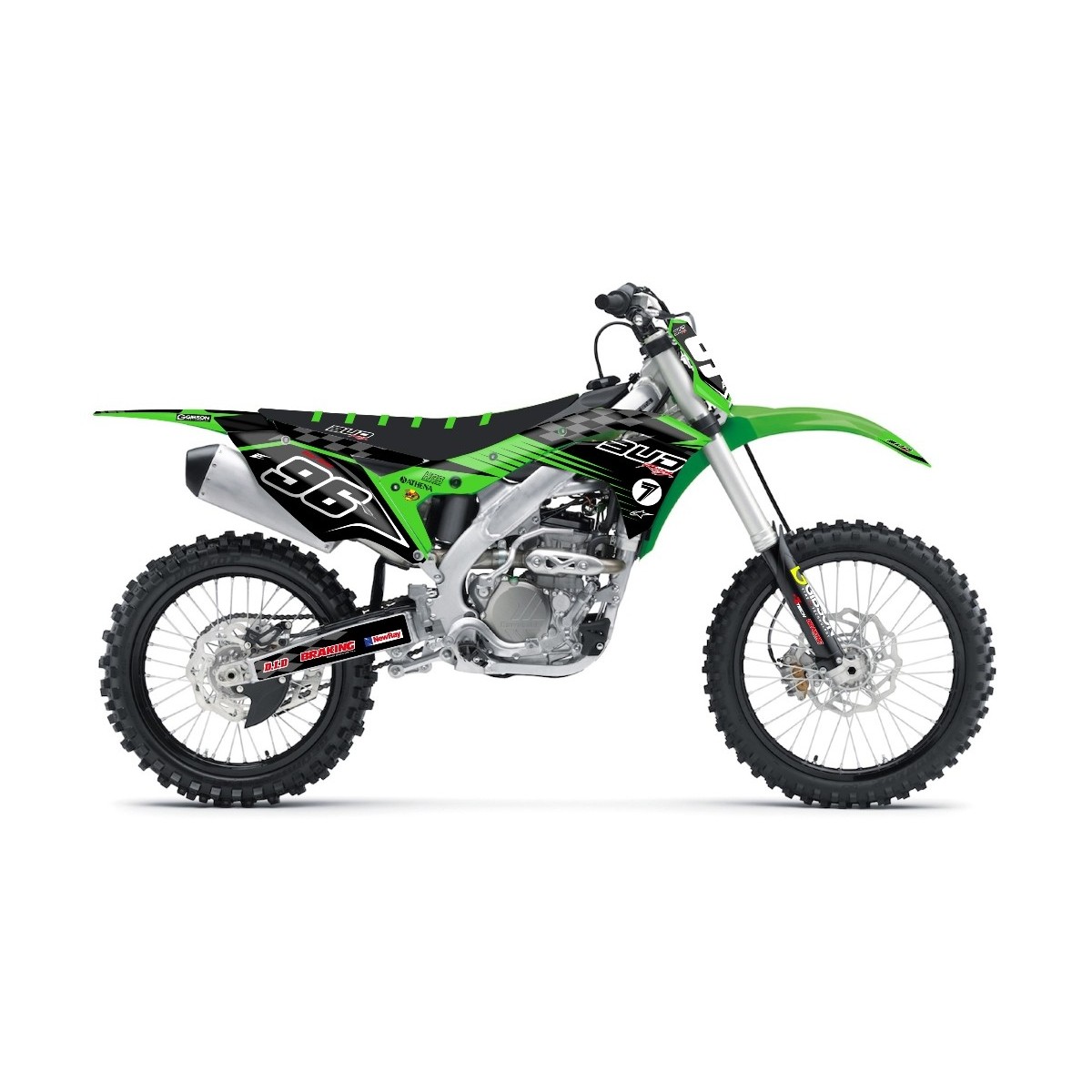 Kit déco Bud Racing Checkers KAWASAKI 