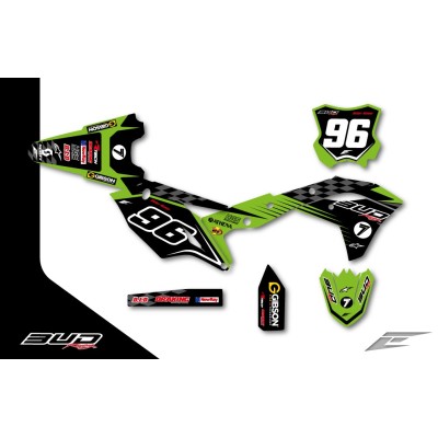 Kit déco Bud Racing Checkers KAWASAKI 