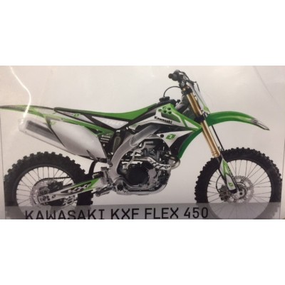 Kit déco+ housse de selle One Flex Kawasaki 
