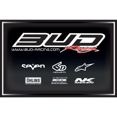 Tapis de sol Work BUD RACING Noir Gris 