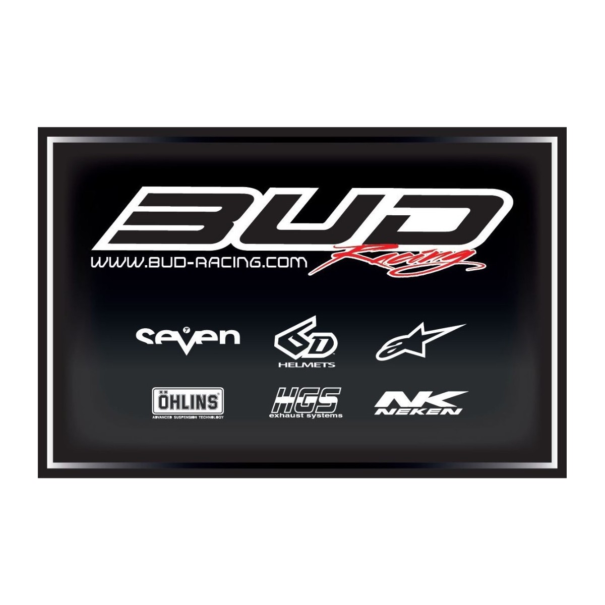 Tapis de sol Work BUD RACING Noir Gris 