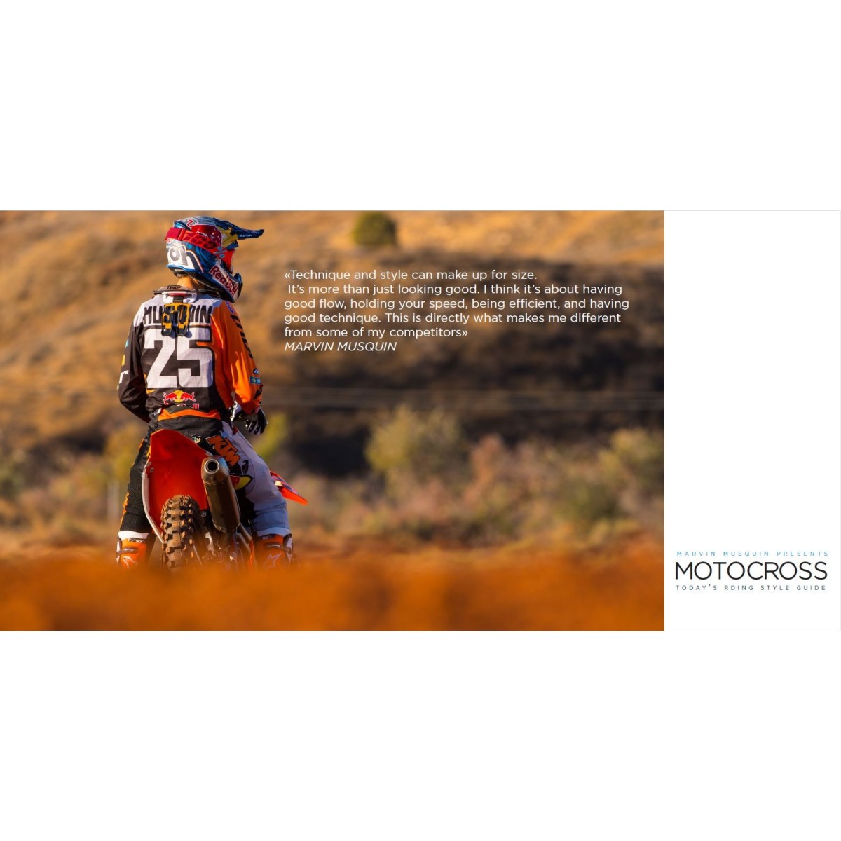 Livre "Motocross Today's Riding Style Guide" MARVIN MUSQUIN 