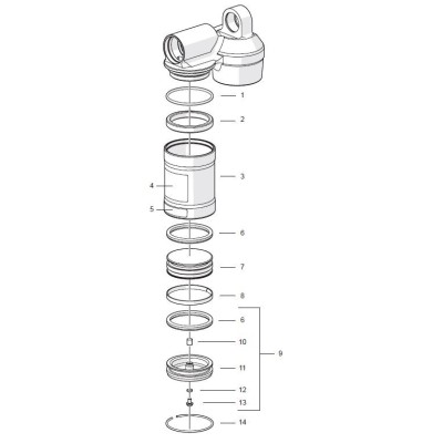 Pièces réservoir amortisseur Ohlins TTX46 