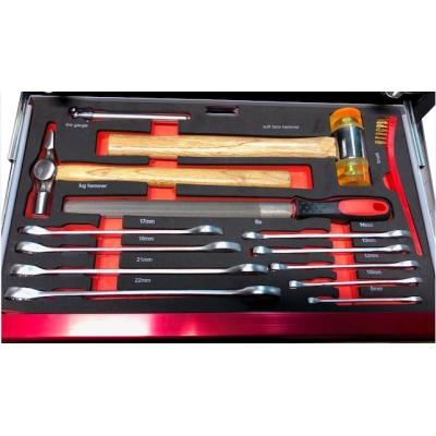 Caisse à outils MX Toolbox complète spéciale moto 65 éléments 