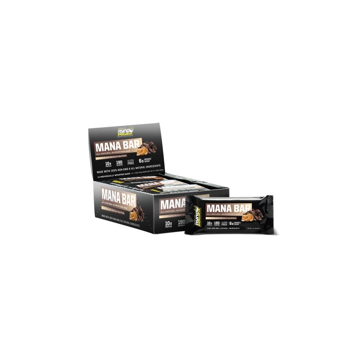 Barres Mana Superfood Ryno Power(12 paquets) 