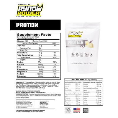 Protéines Vanille Ryno Power(20 doses)  