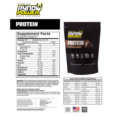 Protéines Chocolat Ryno Power(dose individuelle) 