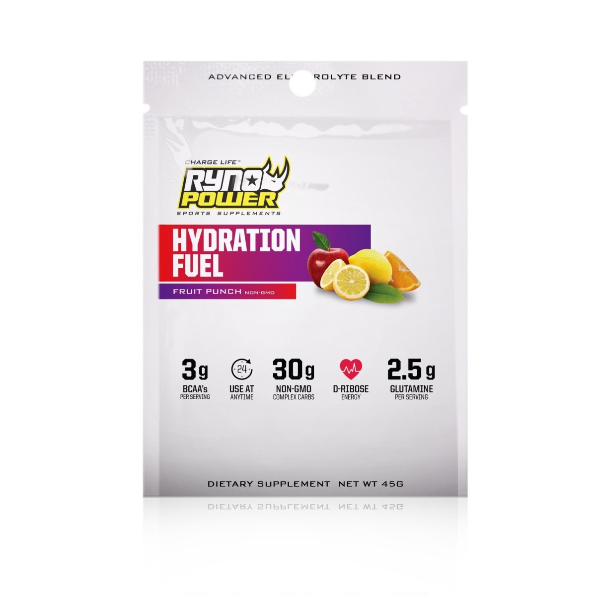 Carburant d'hydratation Ryno Power-Fruit Punch(dose individuelle) 