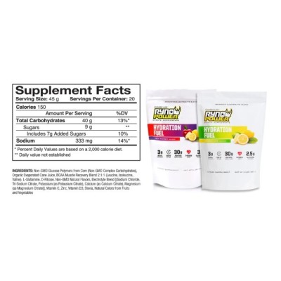 Carburant d'hydratation Ryno Power-Citron(dose individuelle) 