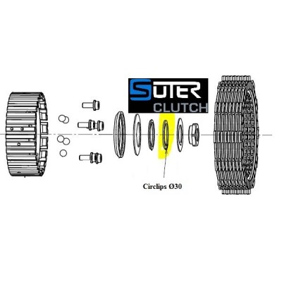 Circlip Ø30mm pour embrayage SUTER 