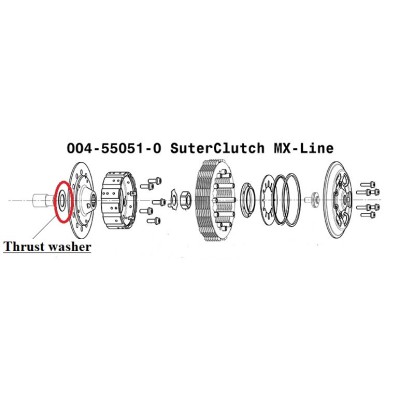 Rondelle de butée Suterclutch MX-Line KTM/HVA/GASGAS 