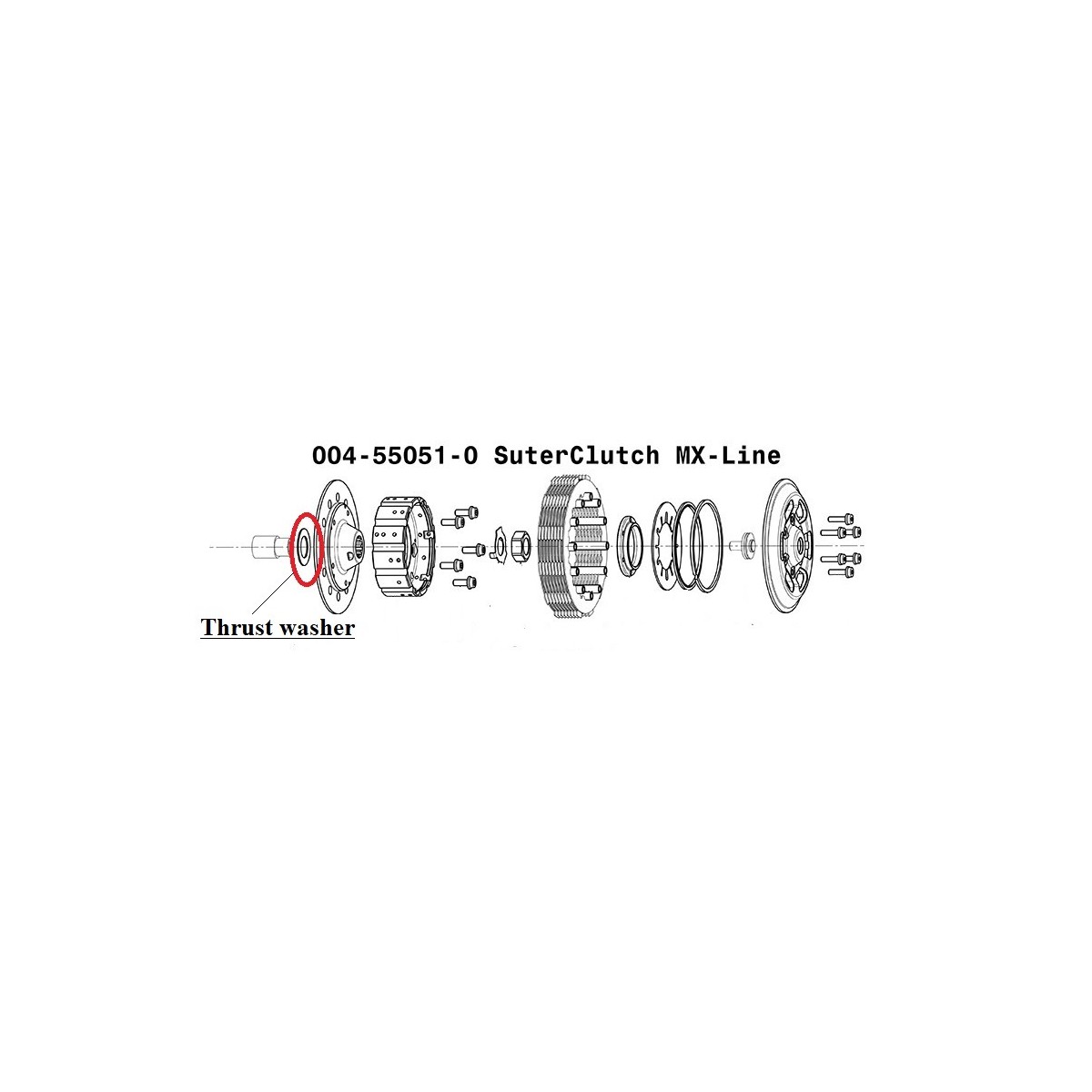 Rondelle de butée Suterclutch MX-Line KTM/HVA/GASGAS 