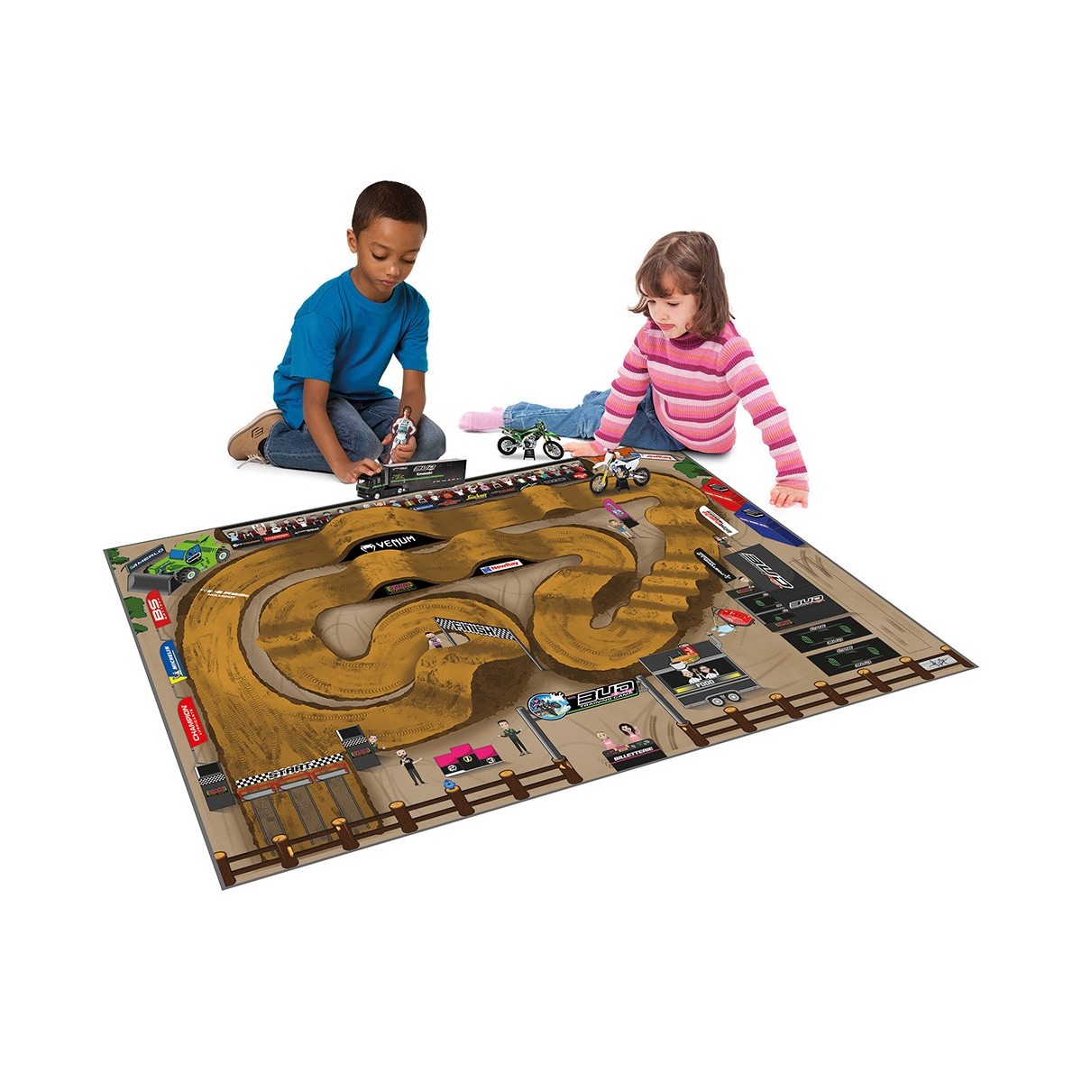 Tapis de jeu enfant MX BUD RACING 150x100cm 
