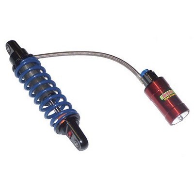 Amortisseur Bud mini réglable avec bombonne séparée 310mm bras cross 