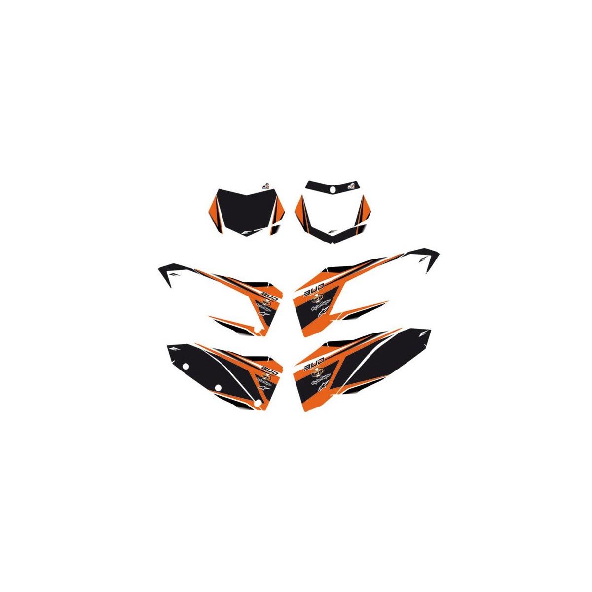 Fonds de plaques liserets Bud KTM 07/10 black 