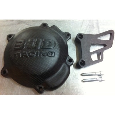Carter allumage carbone Bud 65/85 YZ + cache chaine 