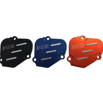Cache valve alu Bud 125/150 KTM + 125 HVA 16/22 + Gas 21/23 blue 