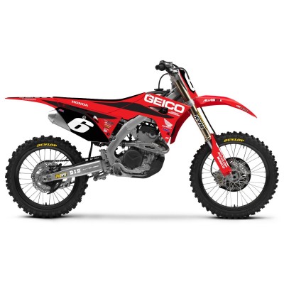 Kit déco seul D'Cor 20 Team Honda Geico CRF 250 14/17+ 450 13/16 