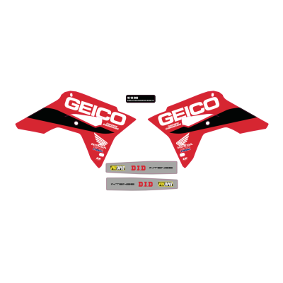 Kit déco seul D'Cor 20 Team Honda Geico CRF 250 14/17+ 450 13/16 