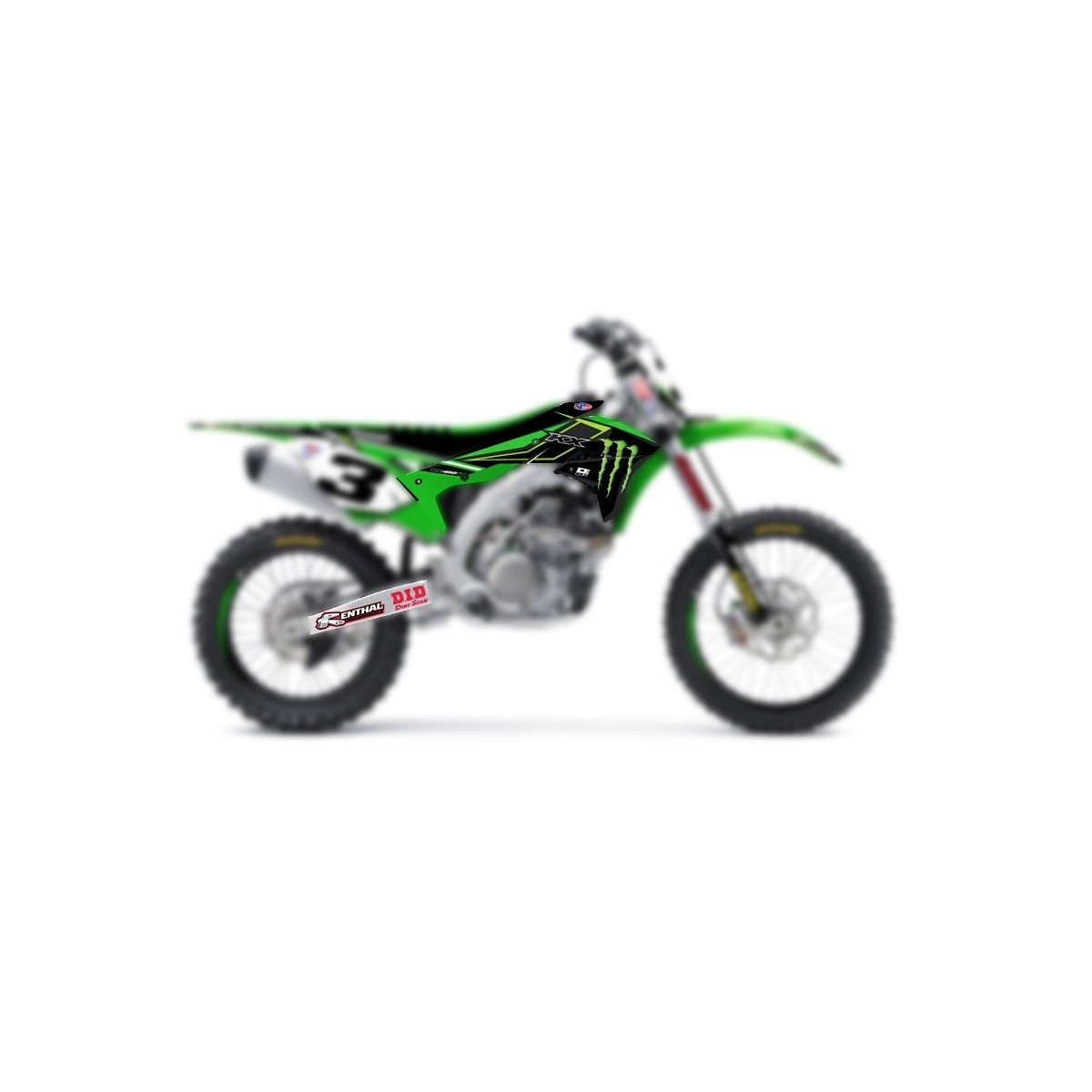 Kit déco seul D'Cor 16 Team Monster Kawasaki 450 KXF 12/15 