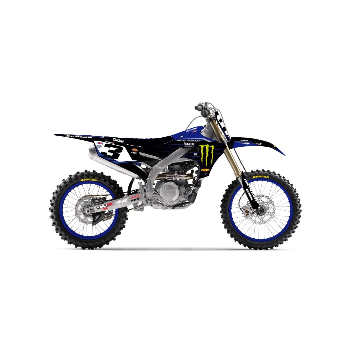 Kit déco complet D'Cor 22 Team Yamaha Star Racing YZ 85 19/21 bk bgp 