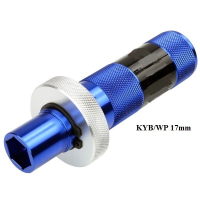 Outil de réglage de haute compression d'amortisseur 17mm KYB/WP(blue) 