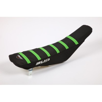 Housse selle BUD Trac. melt 125/250KX03/08+250KXF04/05 Gr/bk - bk lin 